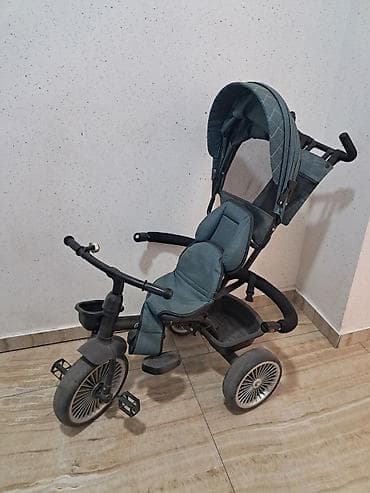 rd 5: Детский трехколесный велосипед с родительской ручкой и капюшоном — 3