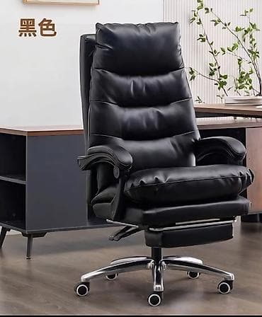 Офисные кресла: Офисное кресло, Новый, С колесиками, цвет - Черный, Экокожа, Самовывоз, Платная доставка — 4