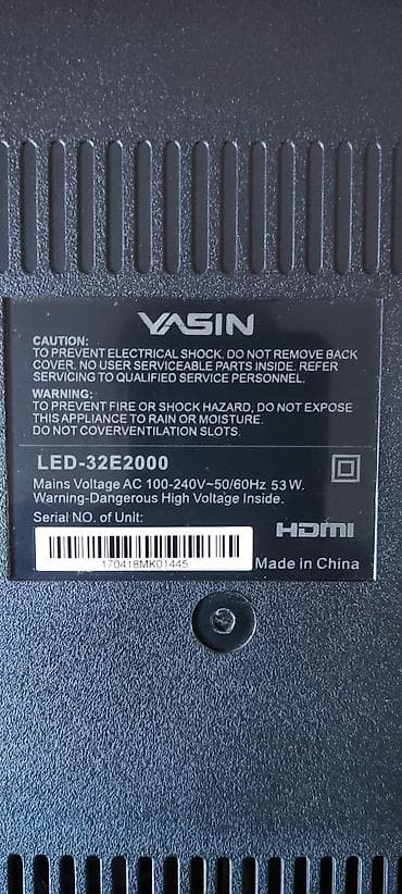 Телевизор LED YASIN LED-32E2000, диагональ 32" отсутствует ножка