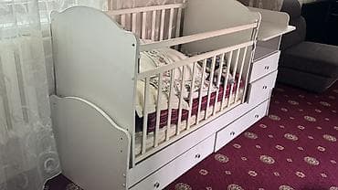 Детская кровать трансформер, Другой тип, цвет - Белый