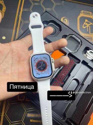 лучшая копия apple watch 2021: Applewatch 8 ultra Подключается на ios/android Быстрая зарядка — 5