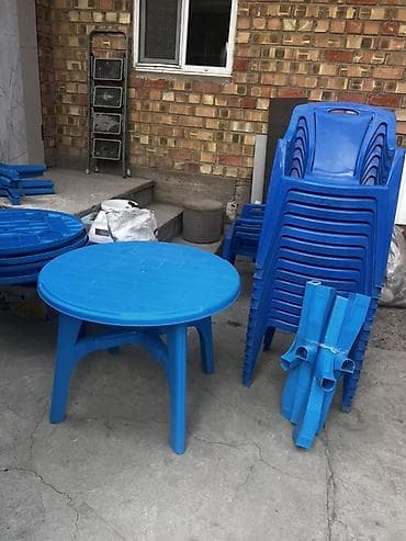 диваны с креслами: Комплект садовой мебели, Стол, Пластик — 2
