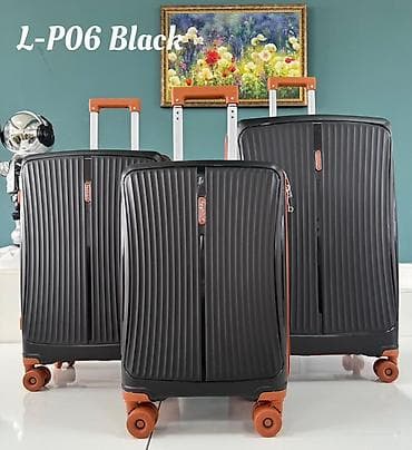 Чемодан, Материал: Пластик, Маленький (до 40 л), Вращающиеся колеса на 360°