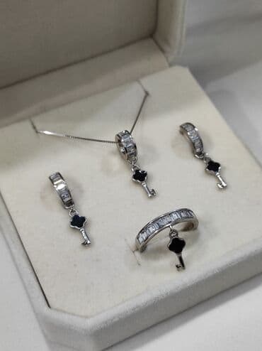 набор пандора: Серебряный Набор+ Цепочка Дизайн под Ванклиф Серебро 925 пробы — 5