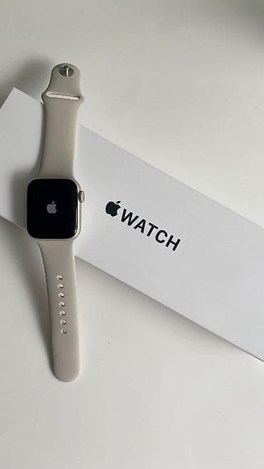 Смарт-часы: Apple Watch Series 7 - 45мм цвет Starlight, емкость аккумулятора 86% — 1