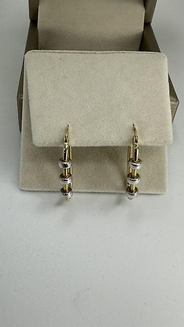 стильные украшение ручной работы: Серьги, Проба 585, Без вставки, Женские, Винтажный стиль, Новый — 5