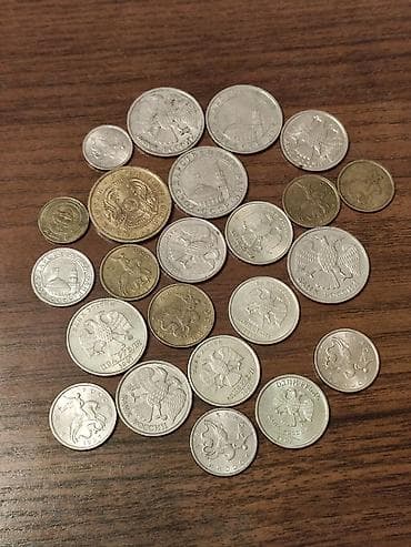 доллар алам: Коллекция 90 ых, валюта 90 ых гривна, Рубли, Тенге, монеты 90 ых рубли — 5