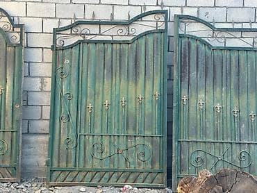 Распашные ворота: Кованые металлические ворота/секции Б/У - Материал: сталь — 1