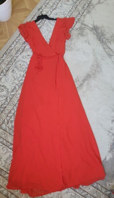 шифоновые платья больших размеров: Повседневное платье, Лето, Длинная модель, Шифон, На запах, L — 1