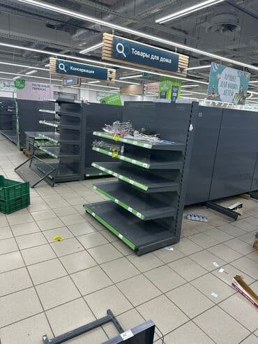 оборудование для магазина бу: Витрины, стеллажи, полки торговые металлические б/у, полка магазинная — 3