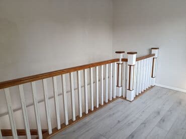 Дизайн, проектирование: Деревянная лестница Для дома, Форма лестницы: П-образная — 17