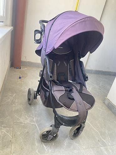 benebaby d100: Коляска, Другой бренд, цвет - Фиолетовый, Б/у — 2