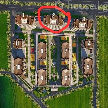 3: 3 комнаты, 123 м², Асанбай мкр Элитка, 11 этаж, ПСО (под самоотделку) — 1
