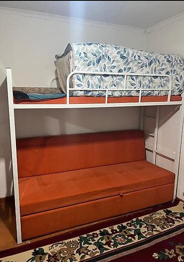 Двухъярусная кровать, С выкатной системой at lalafo.kg Двухъярусная кровать, С выкатной системой