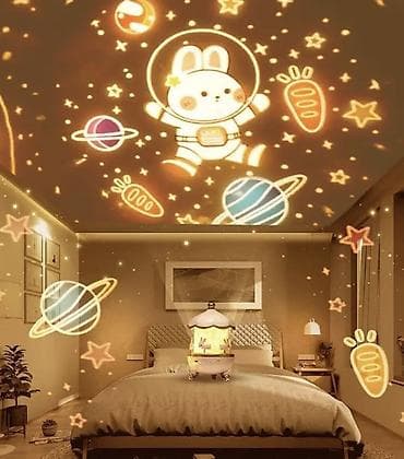 Ремонт и строительство: Ночник‑проектор с милыми зайчиками и вращающейся проекцией 360° — 2