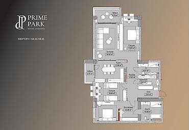 discovery studio: 4 комнаты, 158 м², Асанбай мкр Элитка, 14 этаж, ПСО (под самоотделку) — 2