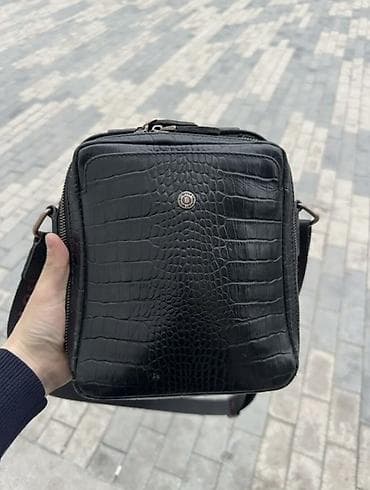 сумка 3 в 1: Классическая сумка, Butun, Турция, Материал: Натуральная кожа, Регулируемый ремень, Мужские — 1