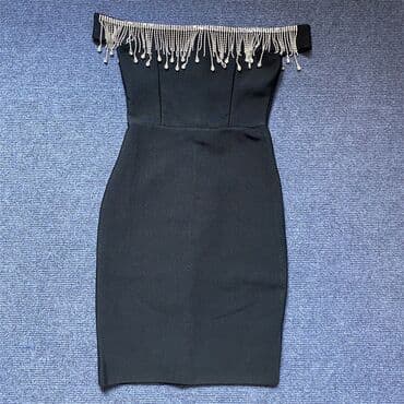 бордовые платья на выпускной: Вечернее платье, Классическое, Короткая модель, Полиэстер, Без рукавов, Стразы, S — 7