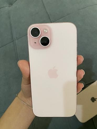 pin: IPhone 15, Б/у, 256 ГБ, Розовый, 83 % — 1