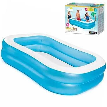 басеены: Надувной семейный бассейн Intex Wet Set Collection Размер: 203х152х48 — 1