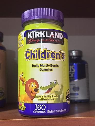 ретро вещи: Комплекс витаминов, Для укрепления иммунитета, Kirkland Signature, Для детей, США, Жевательные мармеладки, Новый — 1