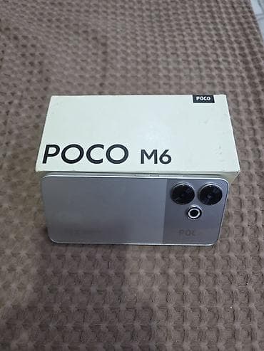 Poco M6, Б/у, 256 ГБ, цвет - Серебристый, 2 SIM