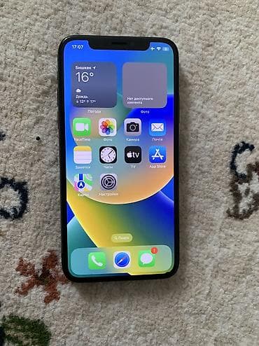 IPhone X, Б/у, 64 ГБ, Черный, 74 %