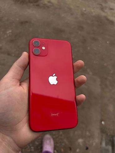 ıphone 11: IPhone 11, Б/у, 64 ГБ, Красный, 73 % — 1