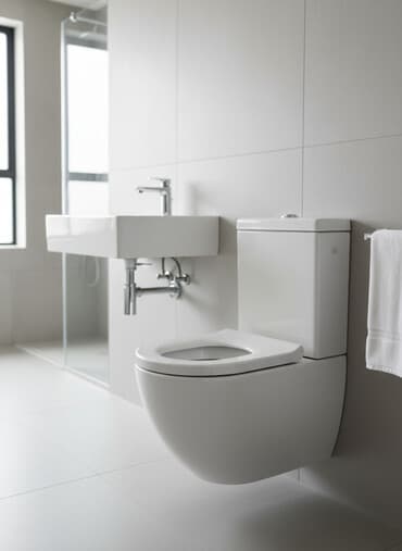 пластиковый унитаз купить: Унитаз Подвесной(Инсталляция), Новый, Материал: Фарфор — 1