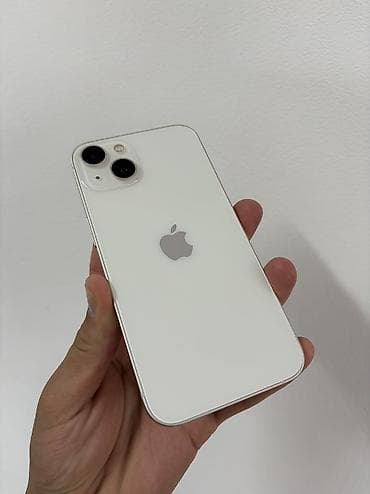 apple max: IPhone 13, Б/у, 128 ГБ, Белый, 90 % — 1