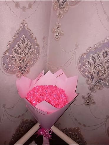 часы hublot бишкек: Атлас Лентадан жасалган кооз роза гул букет.Кол менен жасалат — 4