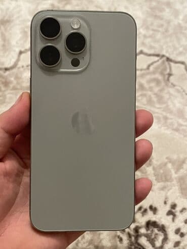 3ds max: IPhone 15 Pro Max, Б/у, 256 ГБ, Natural Titanium, Зарядное устройство, Защитное стекло, Чехол, 90 % — 2