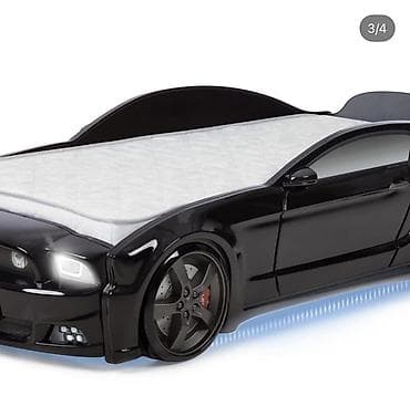 Балдар эмереги: Детская кровать-автомобиль, стиль спорт-купе, черный глянец — 3