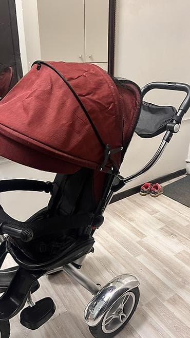 Балдар дүйнөсү: Детский трехколесный велосипед‑коляска с родительской ручкой — 2
