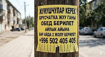 urban construction: Вакансия: мойщик тротуарной брусчатки - Работа по очистке и мойке — 1