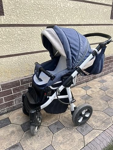 немецкая коляска: Коляска, цвет - Голубой — 1