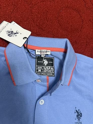 uspa: Мужская футболка, M, Us Polo Assn, Новый, цвет - Голубой, Самовывоз — 3