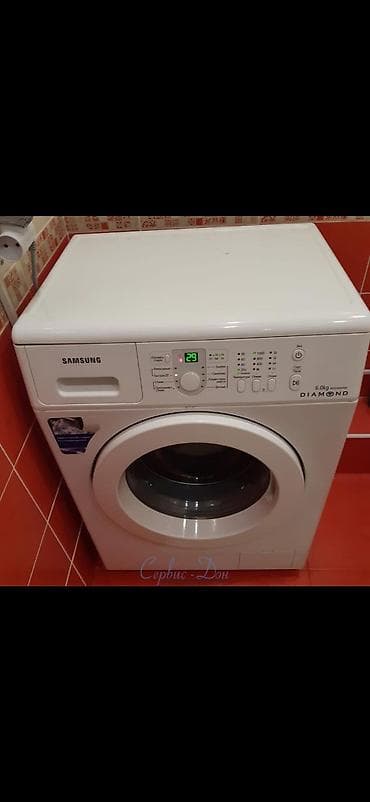 technics rs: Кир жуучу машина Samsung, Колдонулган, Автомат, 6 кг чейин, Толук өлчөм — 1