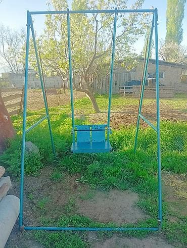 пл: Садовые качели Металл, Со спинкой, Без крыши — 1