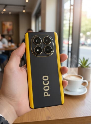 телефон поко 5: Poco X7, Б/у, 256 ГБ, цвет - Желтый, 2 SIM — 1