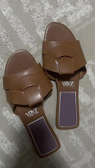 zara ботинки: Босоножки, 37, Zara, Новый, цвет - Коричневый, Самовывоз — 3