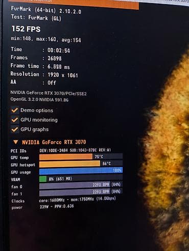 arctic mx4: Видеокарта для ПК, Б/у, Asus, GeForce RTX, 8 ГБ — 5
