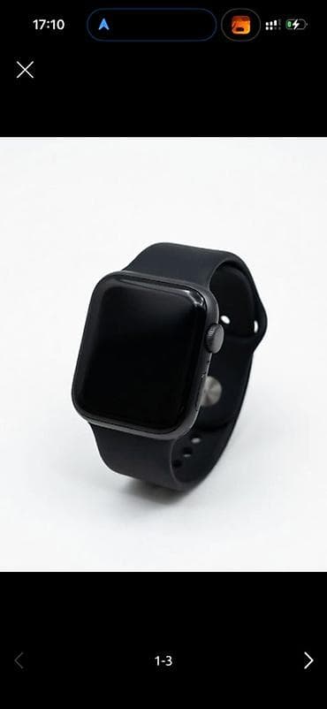 se 2 apple watch: Apple Watch SE 1 44 мм — чёрный алюминий + чёрный силиконовый ремешок — 3