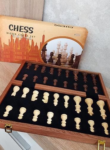 Электротранспорт: Деревянные шахматы ♟️В комплекте 32 фигурки ♟️Размер фигур: 4 - 8 — 8