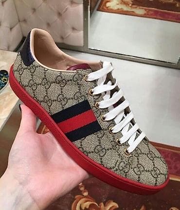 красовки гучи: Мужские кроссовки, 39, 39.5, 40, Gucci, Новый, цвет - Коричневый — 1