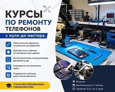 Окутуу, курстар: Курсы по ремонту телефонов — с нуля до мастера - Практическое — 1
