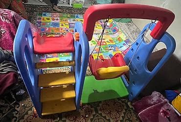 аккордеон детский купить: Детский игровой комплекс 2-в-1: горка + качели - Конструкция из — 3