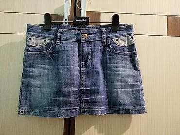 Меняю на масло/ шоколад/растения Стильная джинсовая юбка мини. Садится