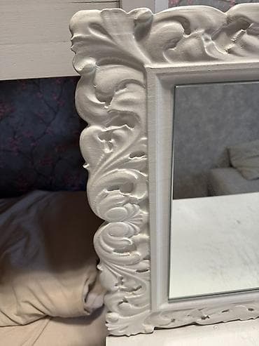 berber mirror second hand: Комод 4 секц, с зеркалом из фанеры окрашен в белый цвет. Цена 2000 с — 2