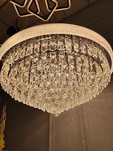 led люстра на авто: Кристальная потолочная люстра с LED-подсветкой по кольцу - Тип — 2